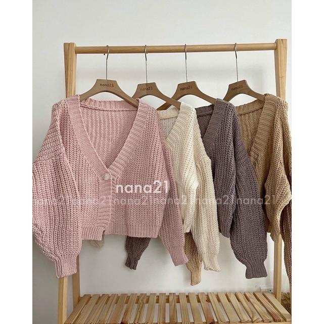 Áo cardigan 1 KHUY dầy dặn, trẻ trung cho bạn nữ