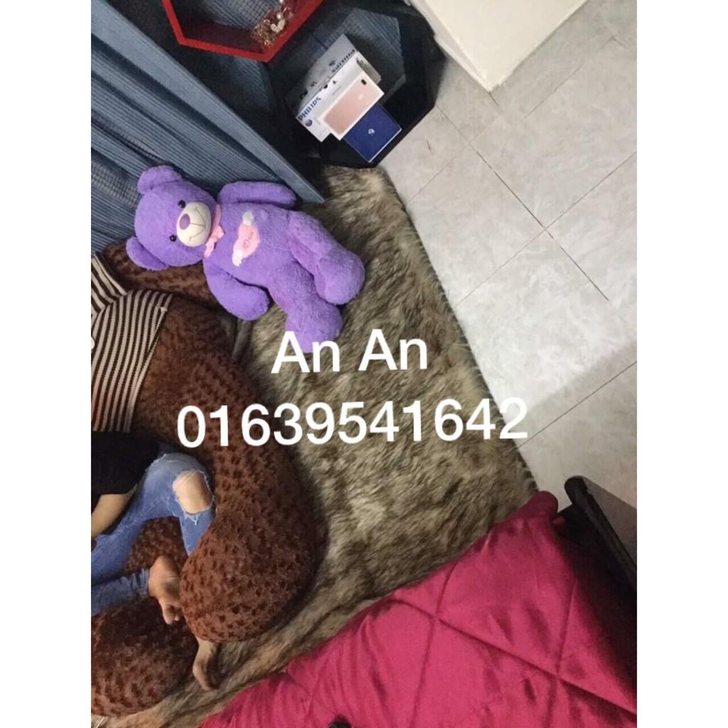 Thảm lông chụp hình - Màu nâu chuột
