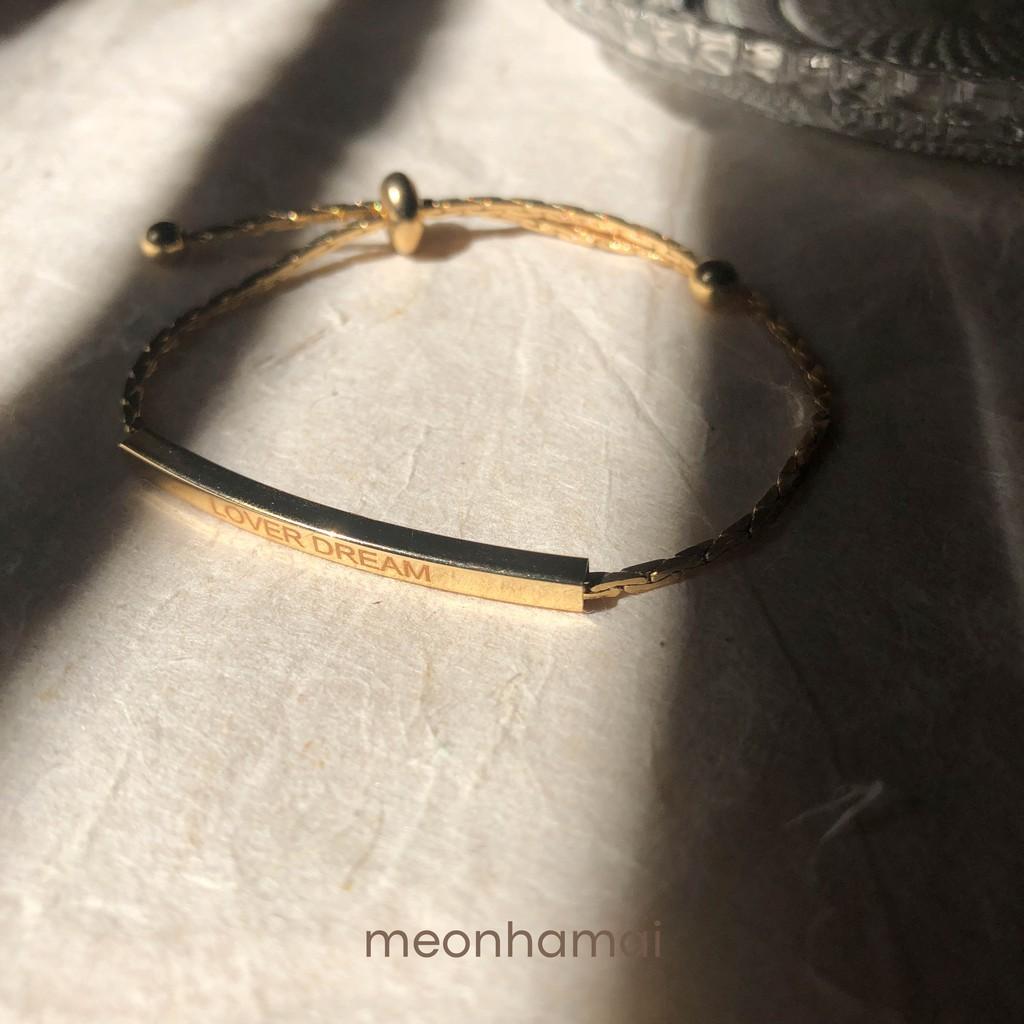 Vòng tay nữ, lắc tay love dream mạ vàng MEONHAMAI VC001
