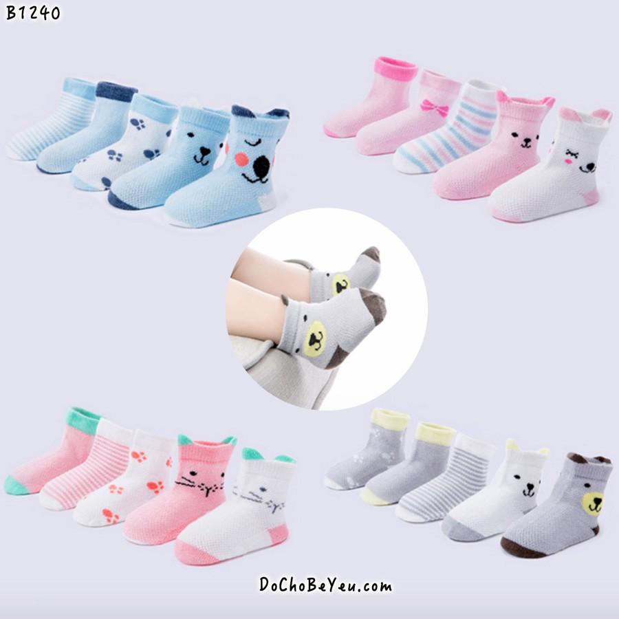 SET 5 ĐÔI TẤT CAO CỔ CHO BÉ TỪ 1-3 TUỔI