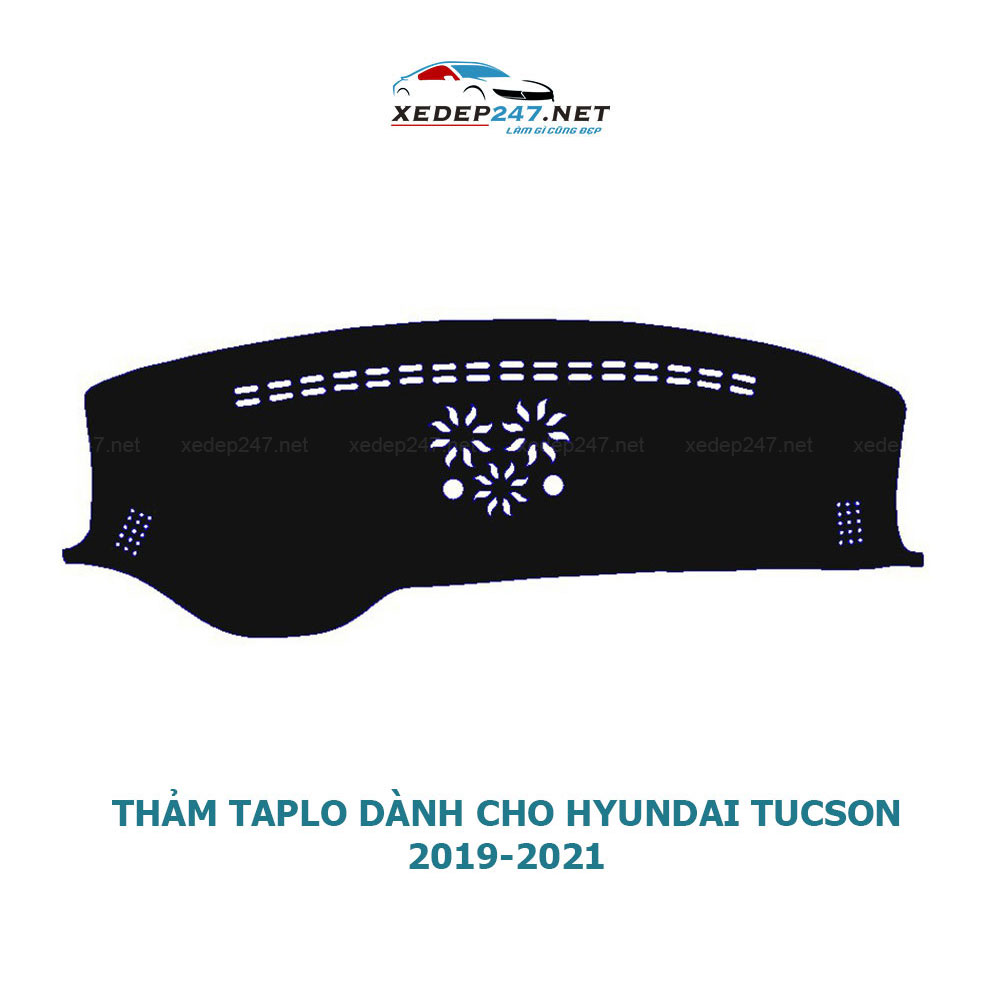 Thảm Taplo dành cho xe Hyundai Tucson 2012 đến 2020 chất liệu Nhung, da Cacbon, da vân gỗ