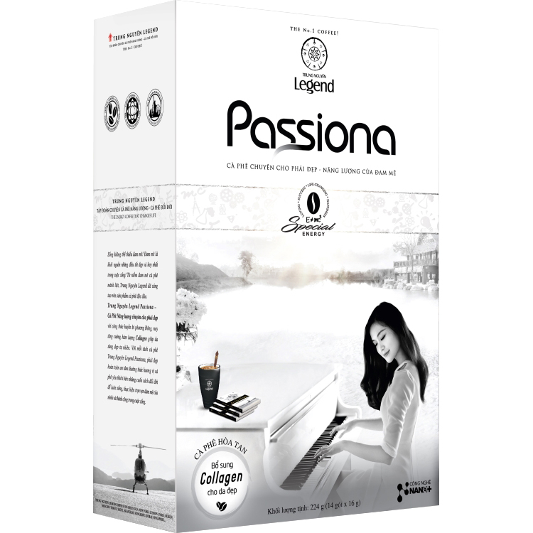 Cà Phê Trung Nguyên Legend Passiona Hòa Tan 4In1 Hộp 14 Gói x 16G