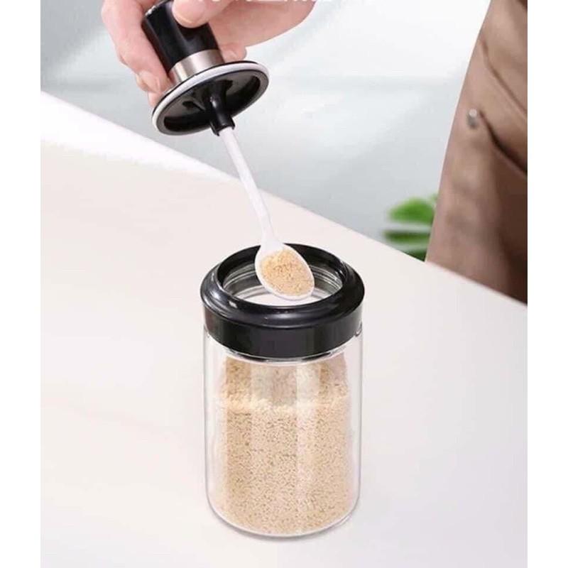 SALE️️ Lọ Đựng Gia Vị, Hũ Đựng Gia Vị Kèm Muỗng Mẫu Mới 2021