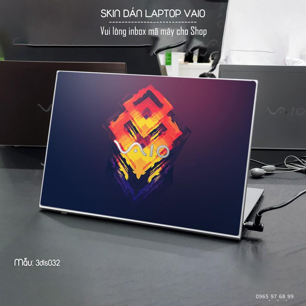 Skin dán Laptop Sony Vaio in hình 3D Color (inbox mã máy cho Shop)