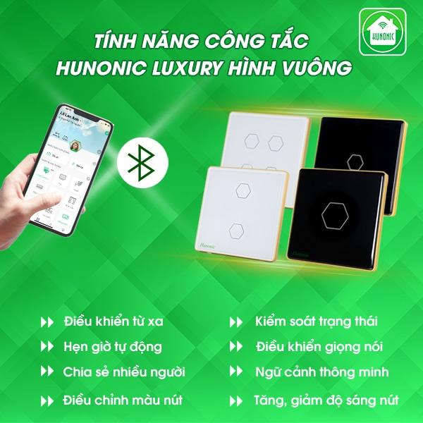 Công Tắc Hunonic Luxury Hình Vuông [Hàng Chính Hãng