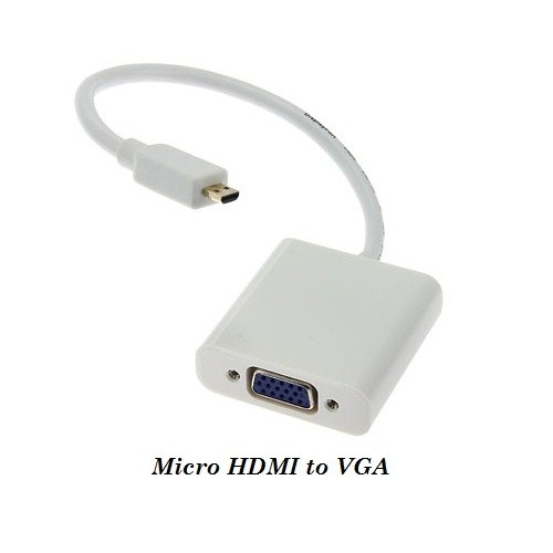 Cáp Micro HDMi To VGA + Audio - Cáp Chuyển Micro HDMI Sang VGA ( Màu Ngẫu Nhiên )