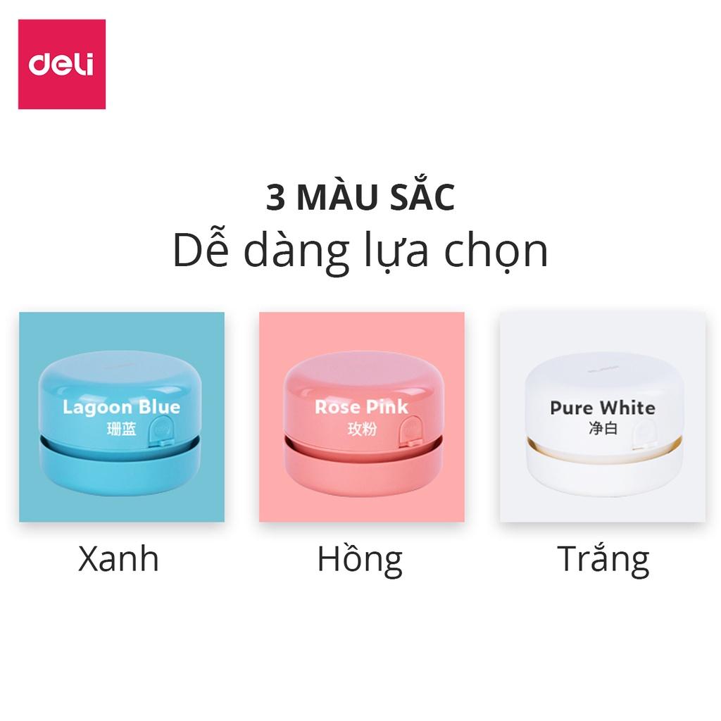 Máy hút bụi bàn mini để bàn tiện lợi hàng chính hãng Deli - Hồng/Trắng/Xanh ngọc - NS198