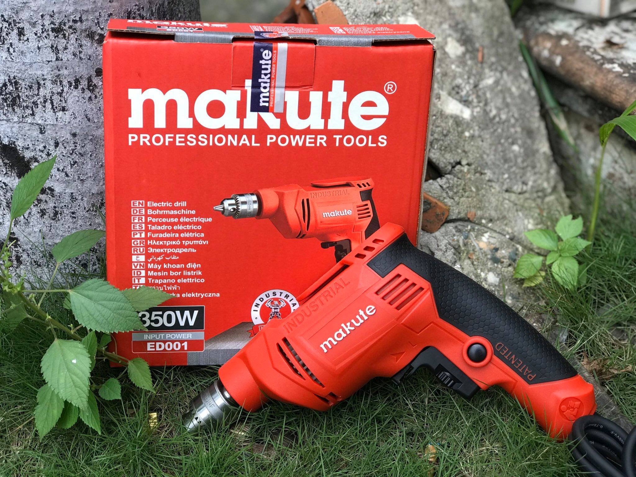 Máy khoan điện 6.5mm 350W Makute ED001 RED- Hàng chính hãng