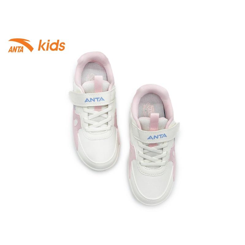 Giày đế bằng bé gái Anta Kids kiểu dáng đường phố năng động, quai dán tiện lợi 322249914-2