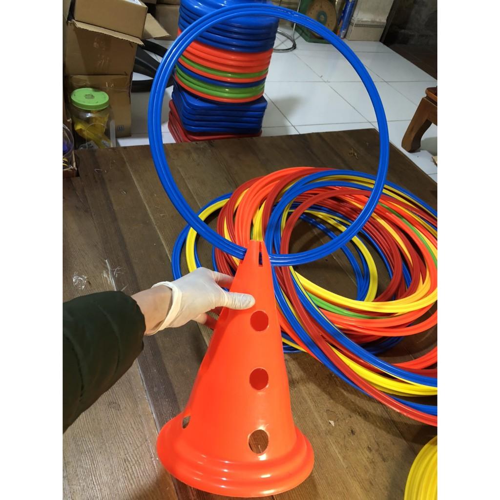 Nấm tập chiến thuật, Nấm lỗ loại 30F Marker, cone chơi thể thao Bóng Đá