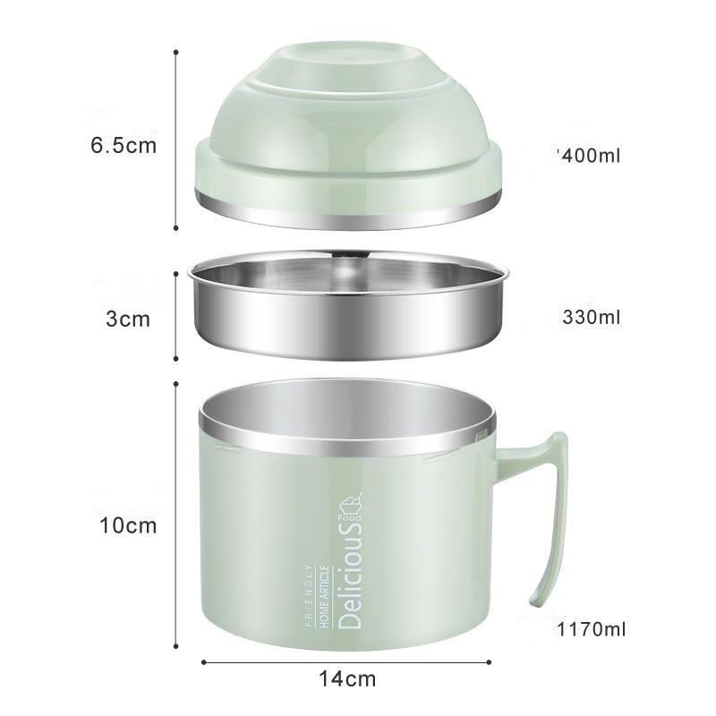 Camen Cơm Giữ Nhiệt Inox Kèm Tô Nấp Tiện Lợi 1200ML