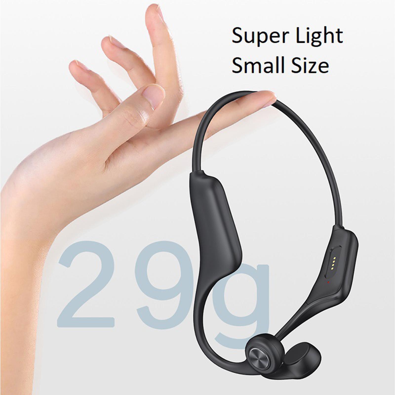 Bone Conduction Headphones Bluetooth 5.0 Wireless Open-Ear Headset Earphones IPX6 Waterproof Sweat-Proof