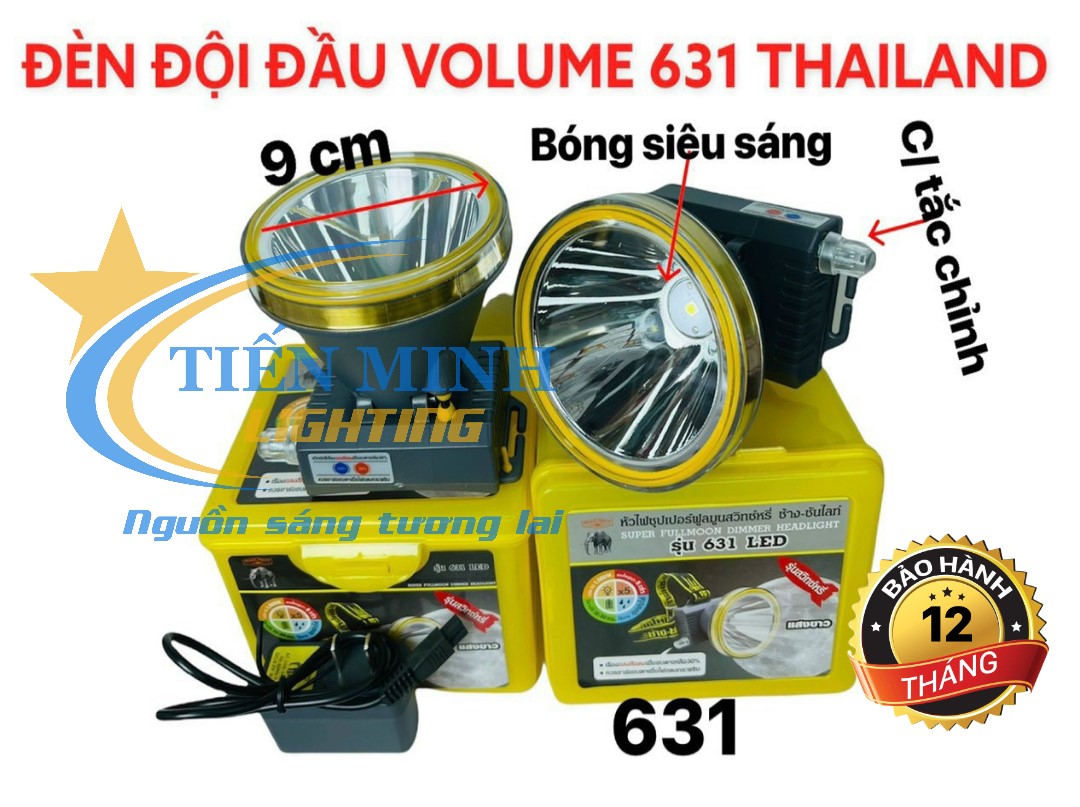 ĐÈN ĐỘI ĐẦU THÁI 631 (ĐỘI CHỈNH), CÔNG SUẤT 1000W, DÙNG LIÊN TỤC 8 - 12 GIỜ