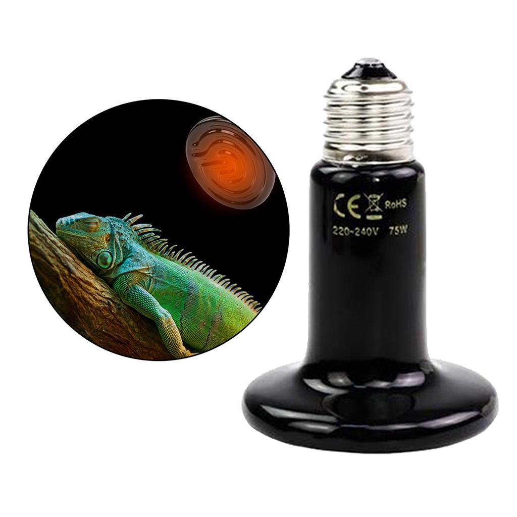 E27 Reptile Heating Lamp Bulb 25-200W Ceramic Heater
