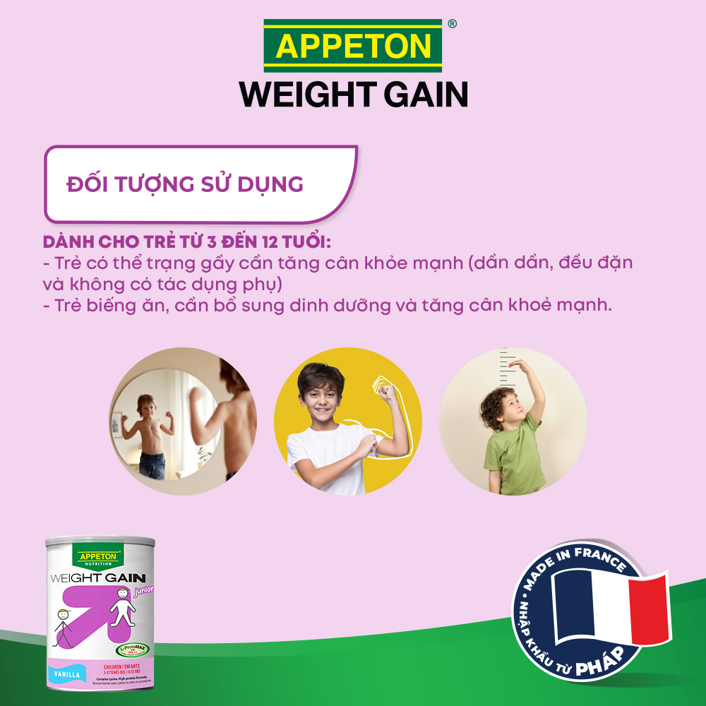 Hình ảnh Combo 2 Sữa Tăng Cân Appeton Weight Gain Junior cho Trẻ Em hương Vanila 450g