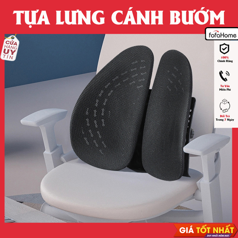 Tựa Lưng Công Thái Học - Tựa Lưng Ghế Văn Phòng - Ghế Ô tô -  Bảo Vệ Cột Sống