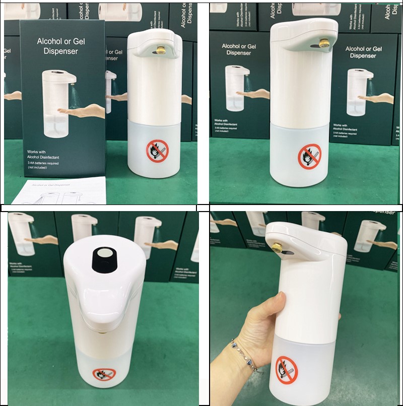 Máy phun cồn khử trùng diệt khuẩn thông minh cảm ứng tự động, dung tích 500ml, dùng pin, thích hợp với gel và dung dịch sát khuẩn