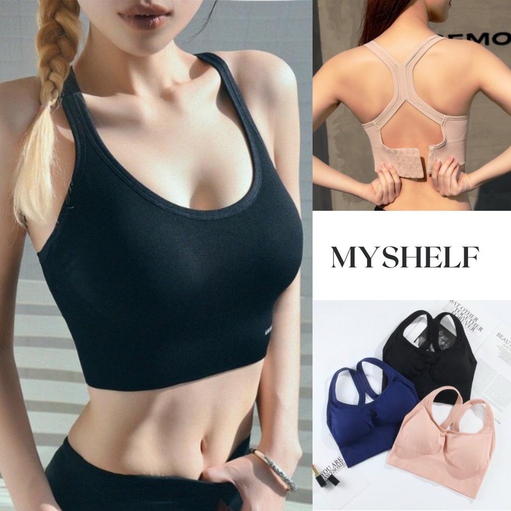 M20. Áo bra tập gym yoga cài sau cá tính, áo croptop sẵn đệm ngực (có sẵn - miễn ship)