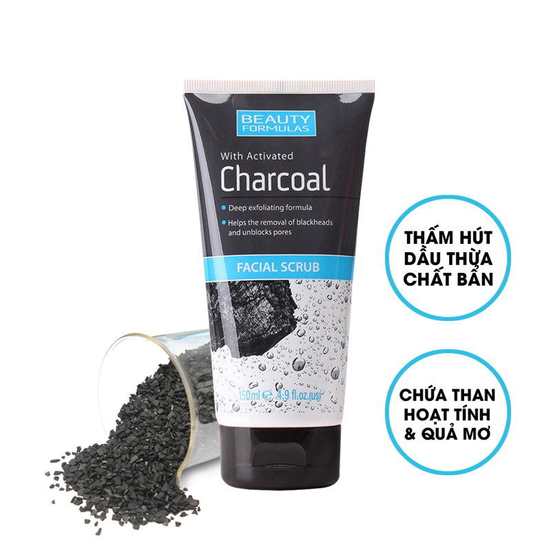 Sữa Rửa Mặt Than Hoạt Tính Giúp Tẩy Tế Bào Chết Beauty Formulas