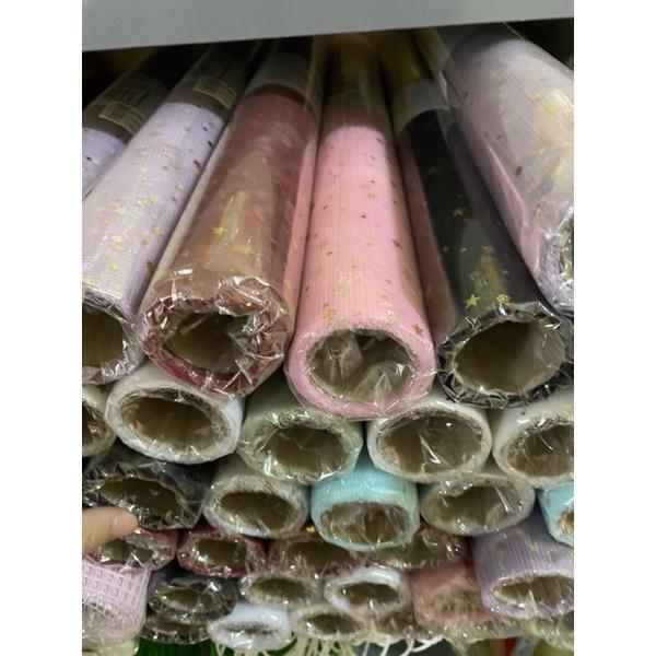Giấy gói hoa - lưới voan gói hoa, bó hoa hình sao khổ 1 mét x 50cm