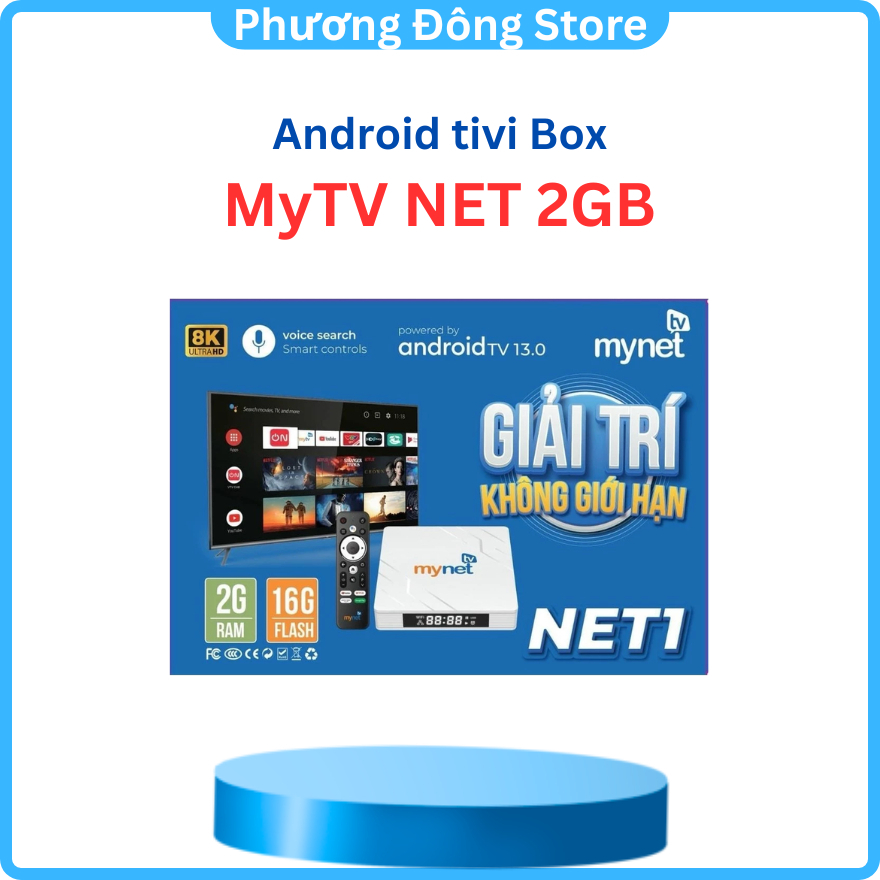 Android MyTV Net 4H Ram 4GB Rom 32GB New 2022 - Tích hợp điều khiển giọng nói, Android 10.0 cấu hình mạnh mẽ - Hàng chính hãng