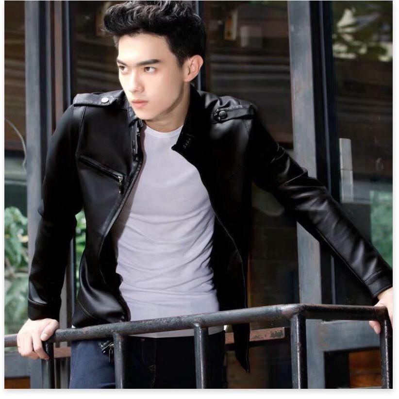 Áo khoác da nam dây kéo đồng da xịn k bong tróc cực ngầu cho anh em KHANH AN FASHION