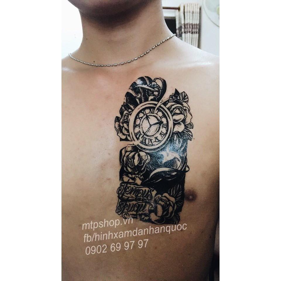 Hình xăm dán hoa ren 12x19cm+ mua 5 tặng 1, mua 10 tặng 4 tấm đòng size