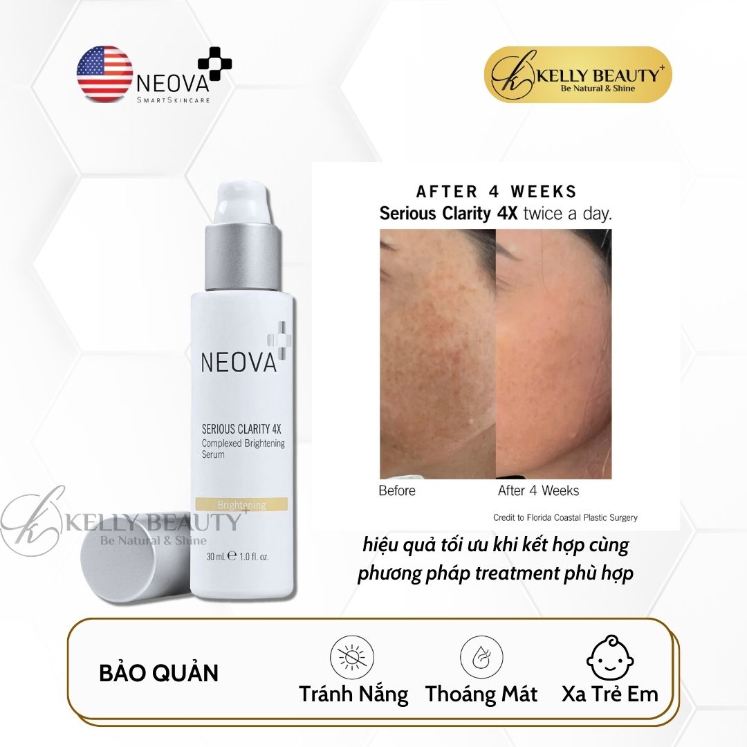Serum Trắng Sáng Da NEOVA Serious Clarity 4X | Kelly Beauty