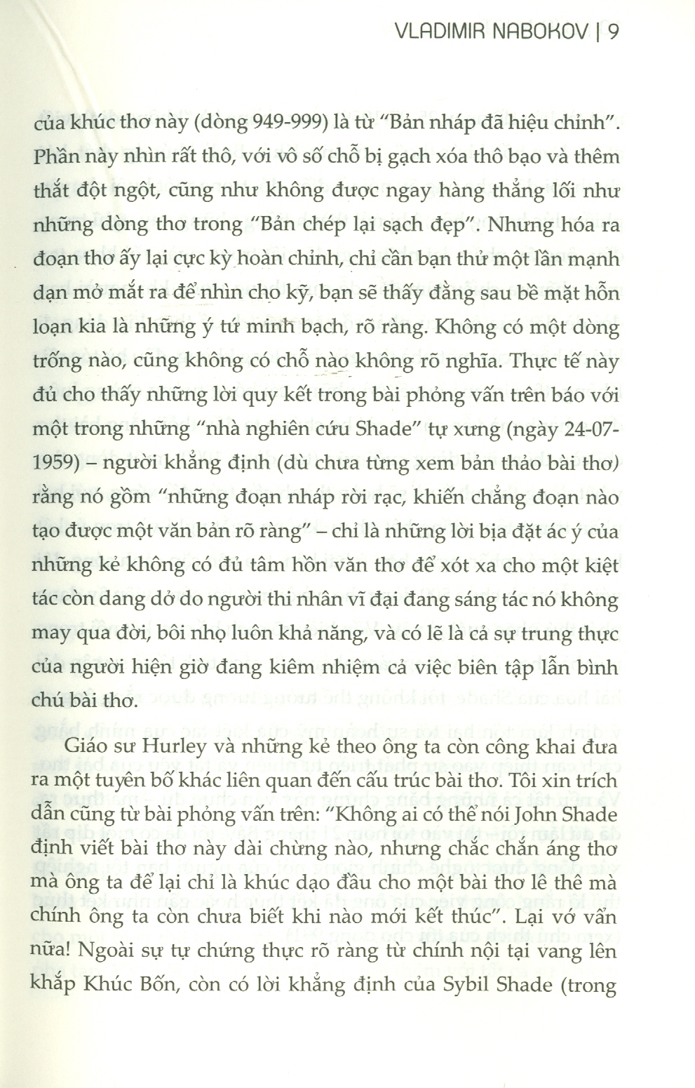 LỬA NHẠT - Vladimir Nabokov - Vân Hà dịch -