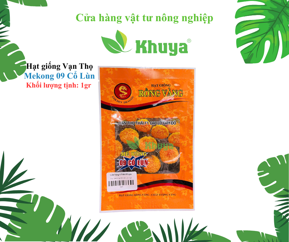 Hạt giống Vạn thọ Thái F1 Cao Lỡ Cam Đỏ Mekong 09 Cổ Lùn