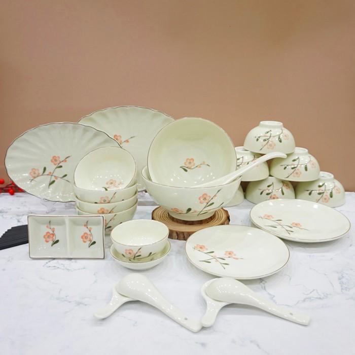Bộ bát đĩa sứ cao cấp cho gia đình bộ đồ ăn