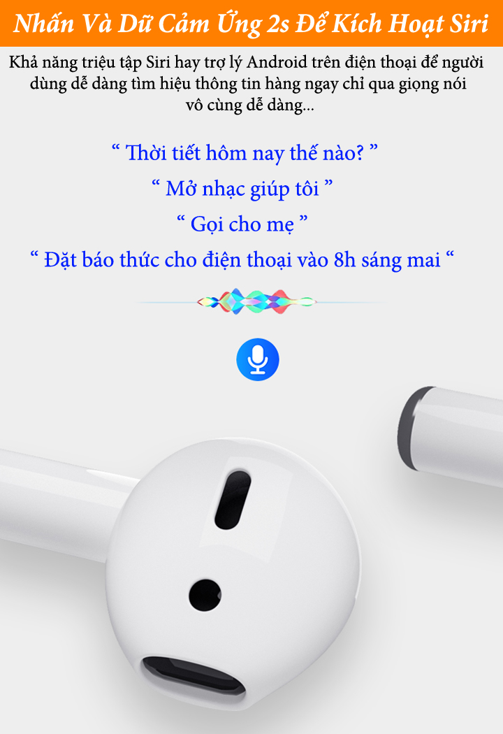 Tai Nghe Không Dây Bluetooth Lanith I12 TWS 5.0 - TAI00I12W , Tai Nghe Nhét Tai Airpods Thông Minh - Thiết Kế Thời Thượng, Hiện Đại - Kiểu Dáng Nhỏ Gọn, Âm Thanh Mềm Mượt