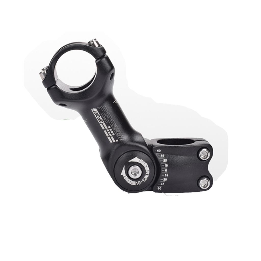 25.4mm Handlebar Stem 60 ° Angle Adjustable MTB Bicycle Handlebar Stem -Black