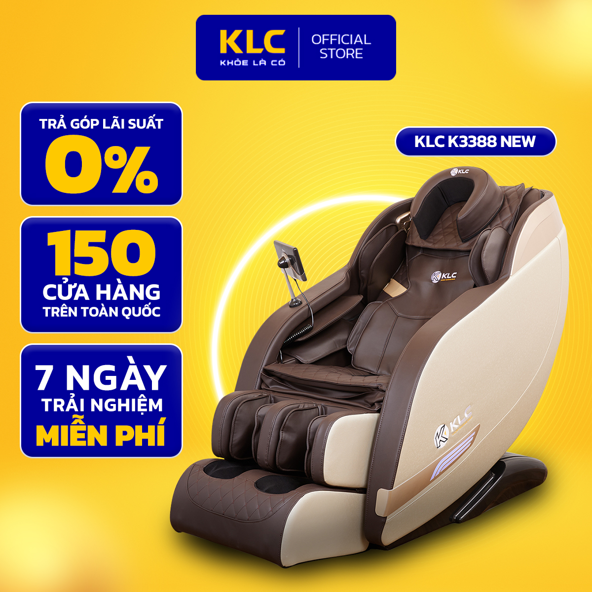 Ghế massage toàn thân KLC K3388 NEW