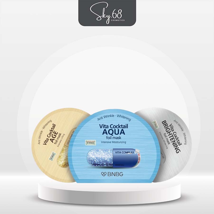 Combo 3 mặt nạ dưỡng da BNBG Vita Cocktail Foil Mask 30ml x 3