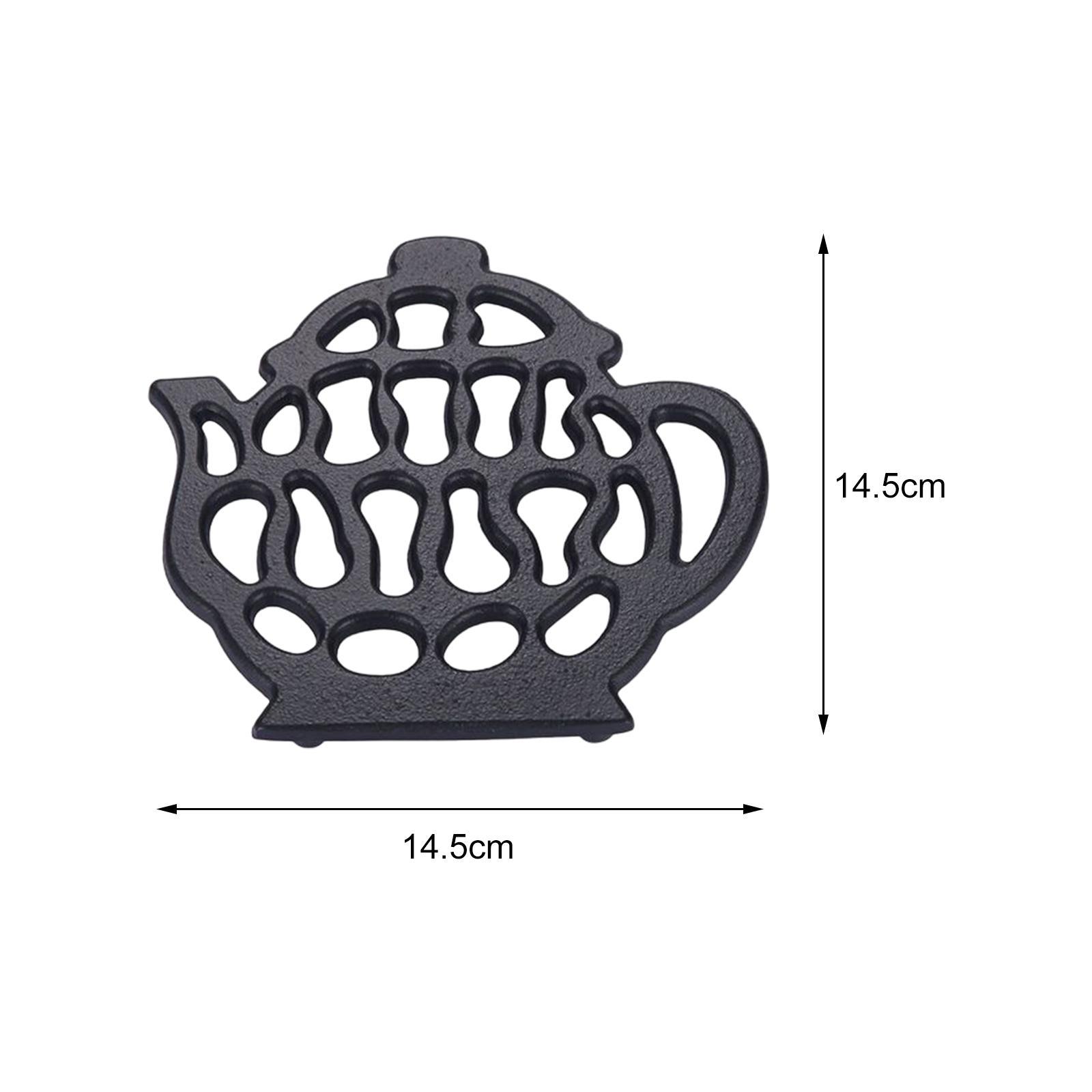 Teapot Cast Iron Trivets Exquisite Insulation Pad Table Decor for Wedding