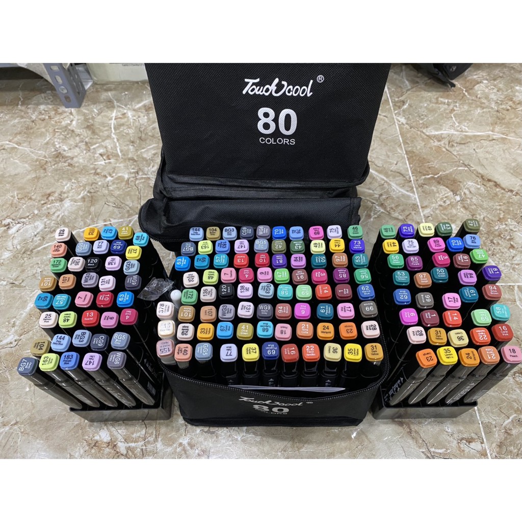 Bút màu Marker Touch Cool họa cụ tô màu dạ vẽ tranh anime Bộ 30/60/80 -B66