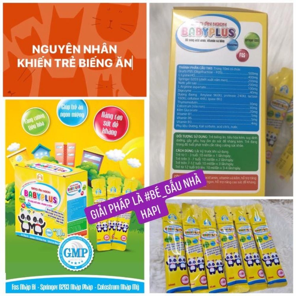 [CHÍNH HÃNG] SIRO ĂN NGON BABYPLUS - GIÚP BÉ BIẾNG ĂN, HẾT TÁO BÓN, TĂNG CÂN TỰ NHIÊN - Bí Quyết Nuôi Con Nhàn Tênh (Trẻ em tiêu hóa kém, biếng ăn, suy dinh dưỡng, gầy yếu  Trẻ hay ốm do sức đề kháng kém  Trẻ đang độ tuổi phát triển cần tăng cường sức khỏe   Trẻ táo bón  Người lớn kém ăn, hấp thụ kém, sức đề kháng kém, mới ốm dậy)