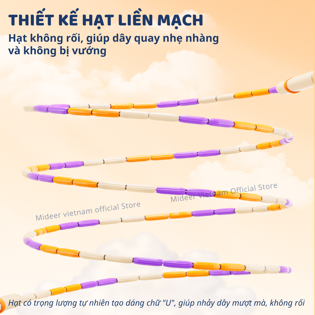 Dây nhảy thể dục chuỗi hạt  Mideer Soft Beaded Jump Rope