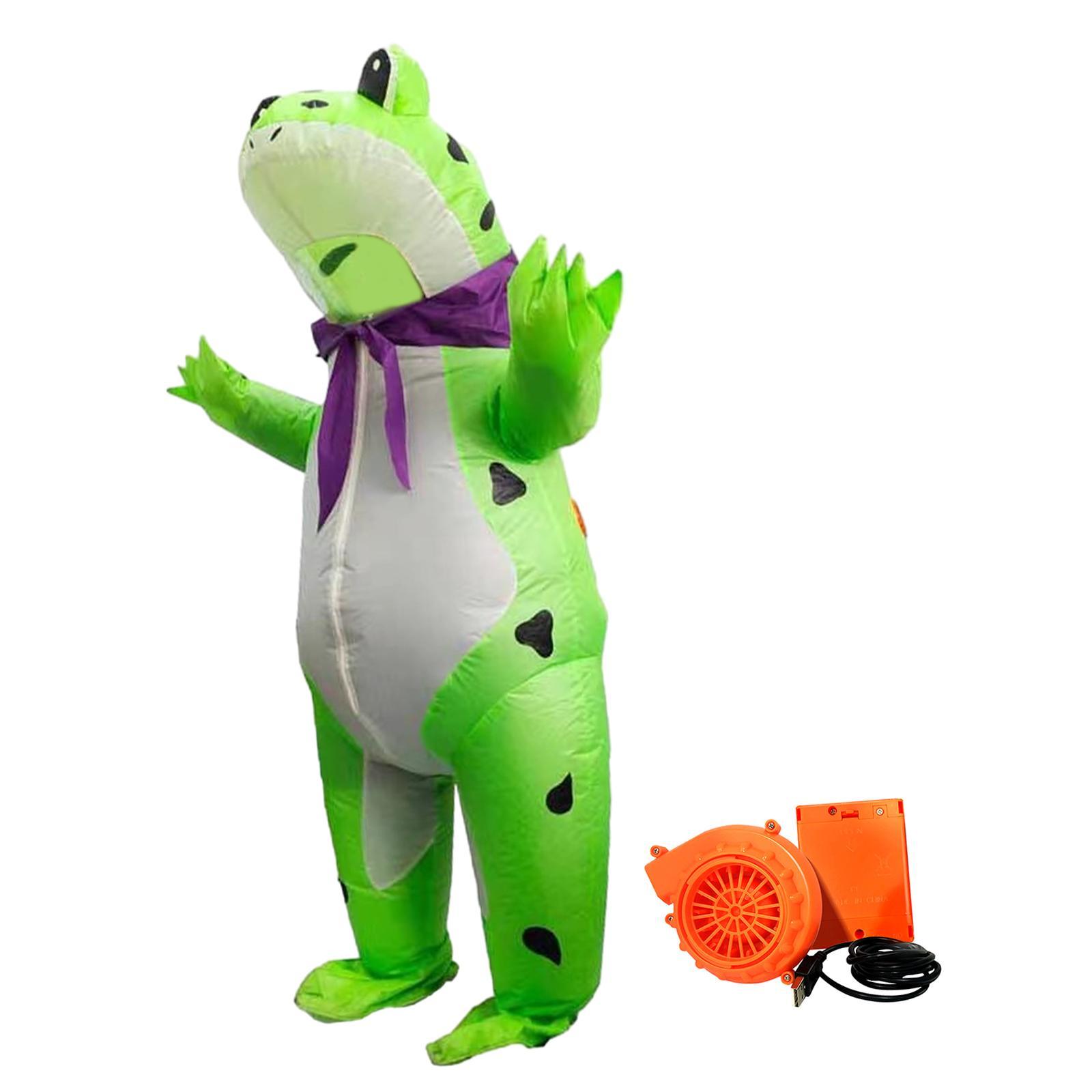 Frog Inflatable Costume Durable Soft Cosplay Outside Cosplay Suit Portable Frog Outfit for Halloween Festival Masquerade Decoration