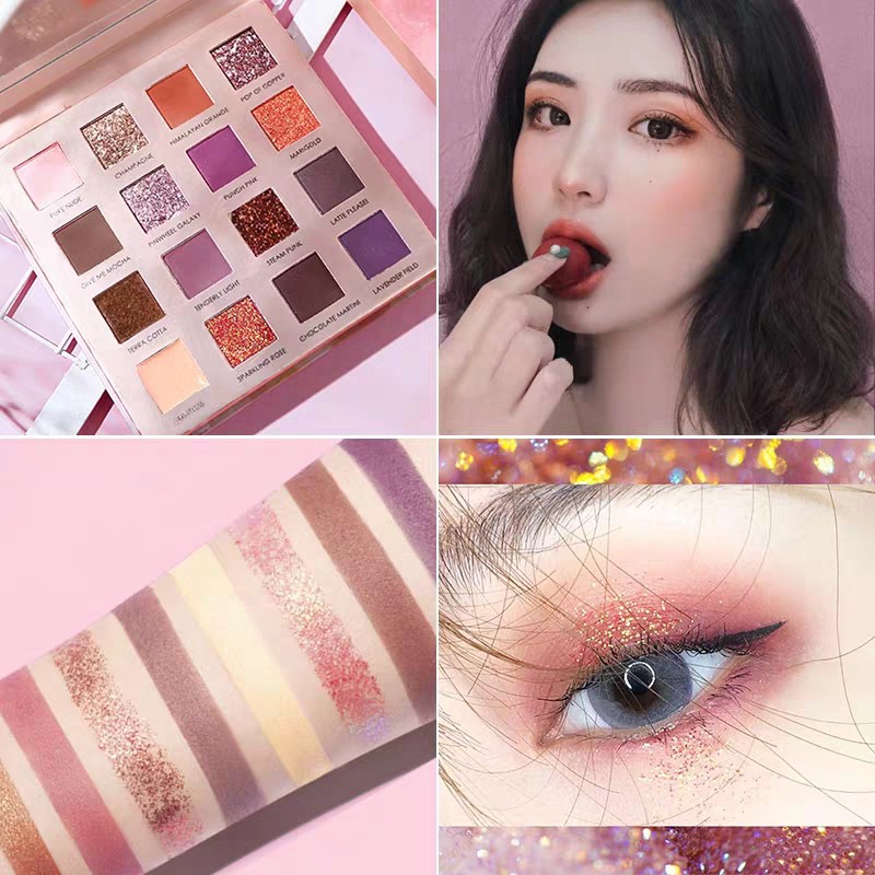 Bảng phấn mắt 16 màu Sunset Impressionism Sixteen Color Eyeshadow CAI JI