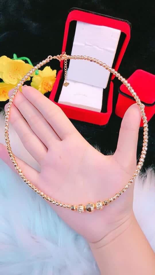 Kiềng cổ bi nữ dát vàng 18k EKP8092