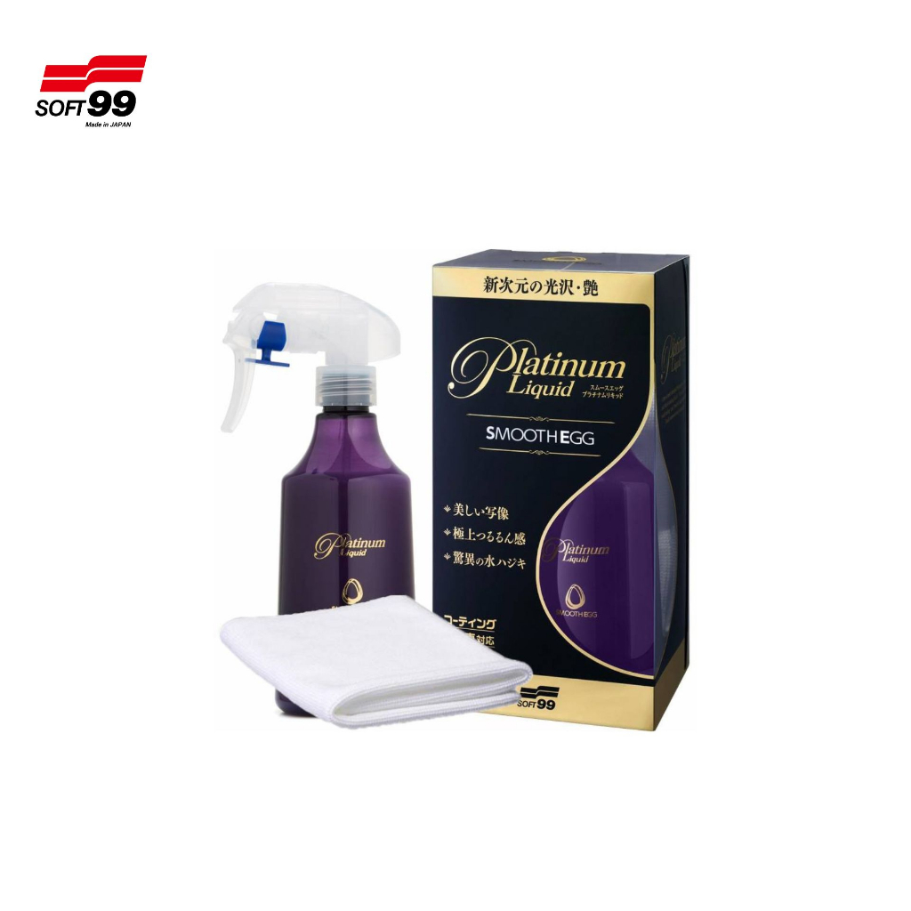 Chai xịt phủ bóng sơn xe ô tô, xe máy cao cấp Soft99 Smooth Egg Platinum Liquid W-522 230ml