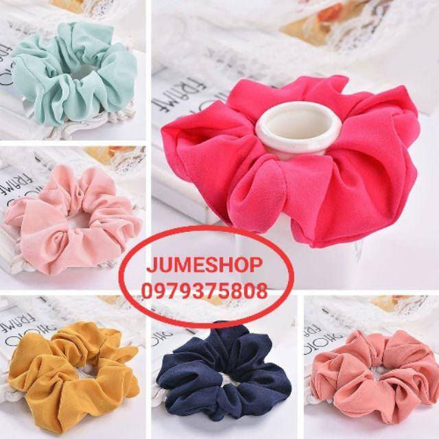 Ỉ 200 Dây Cột Tóc, Buộc Tóc Vải Scrunchies Siêu Xinh Dễ Thương Nhiều Màu CTV1