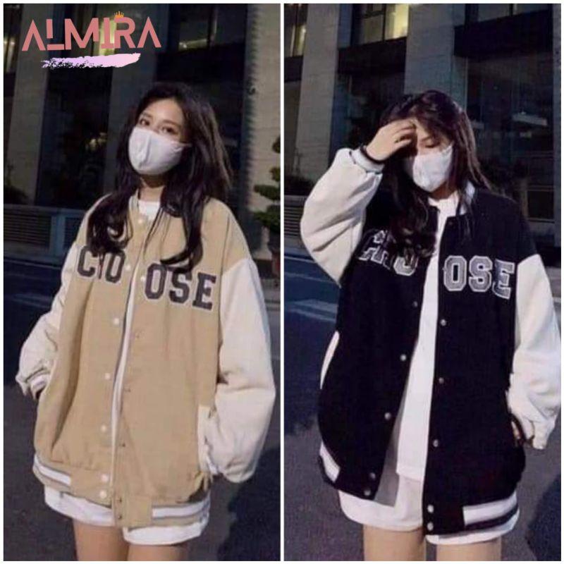 Áo Khoác Bomber Nhung Tăm CHOOSE Form Rộng Unisex