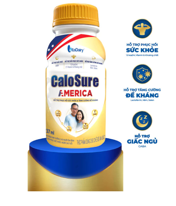Sữa Pha Sẵn Vitadairy Calosure America 237ml (1 Lốc 6 Chai) giúp bảo vệ tim mạch, tăng đề kháng