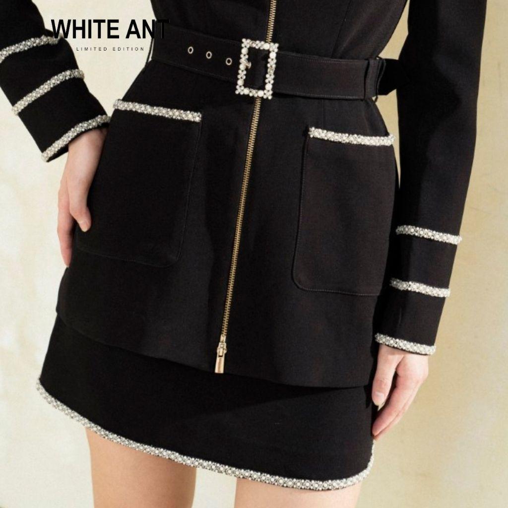 Chân Váy Chữ A Nữ WHITE ANT HEULWEN SKIRT Dáng Ngắn Có Lót Trong, Chất Vải Cao Cấp Chuẩn Form 110100051.100