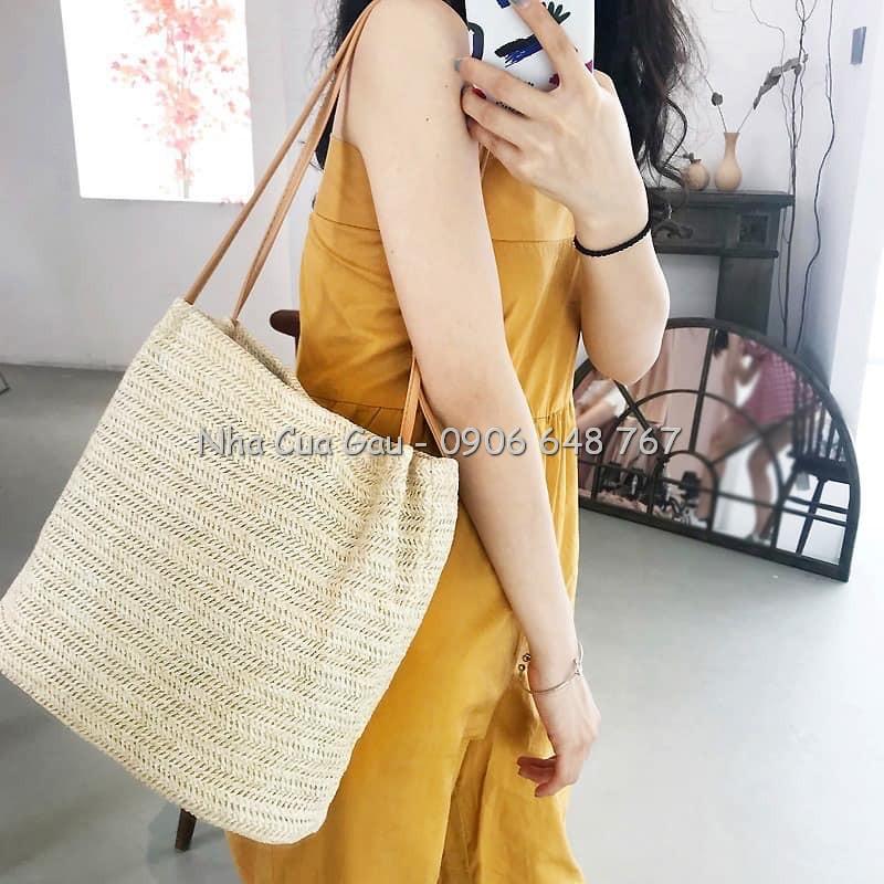 Túi cói style chuẩn hàn quốc