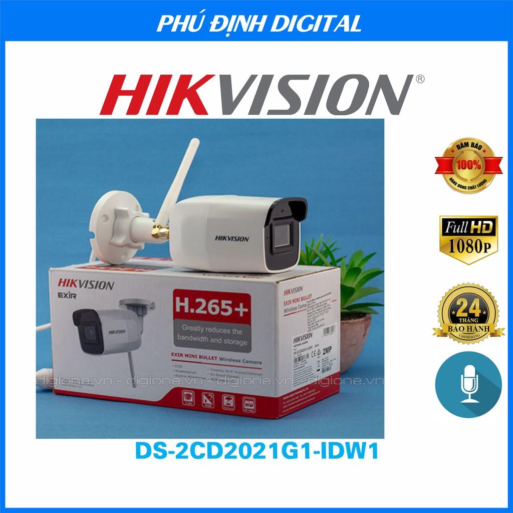 Camera IP thân trụ 2MP Hikvision mã DS-2CD2021G1-IDW1 - Hàng Chính Hãng