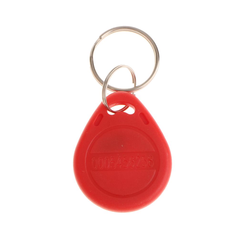 2x10Pcs 125KHZ RFID Proximity ID Card Token Tags Key Fobs Access System Red